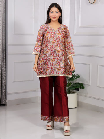 Shakun Brown Kalamkari Cordset