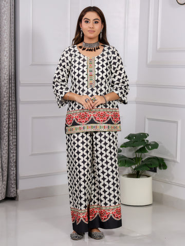 Shakun Black Kurti Palazzo set