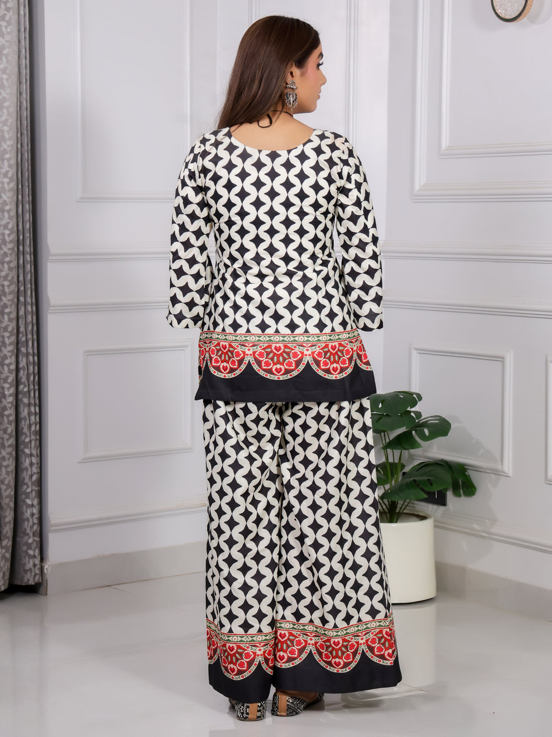 Shakun Black Kurti Palazzo set