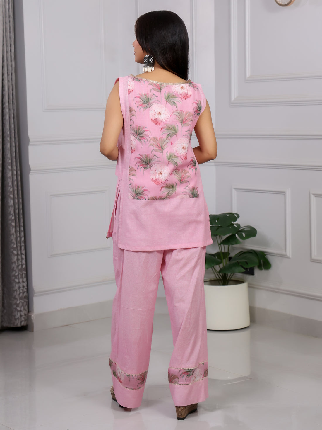 Shakun Pink Jute Yok Cordset