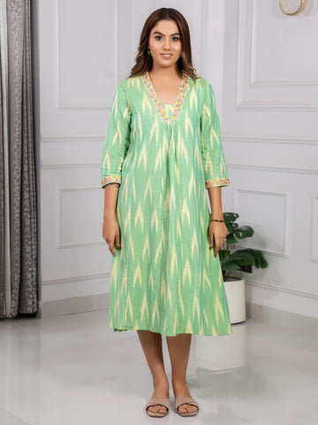 Shakun Lemon Green Brezzy Dress