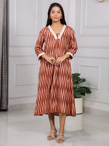 Shakun Brown Brezzy Dress