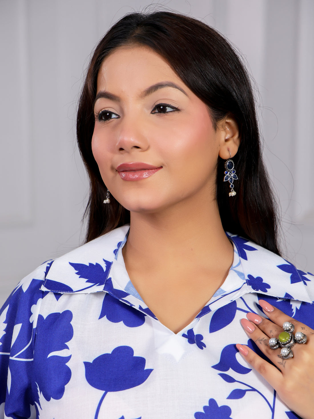 Shakun Navy Digital Shirt