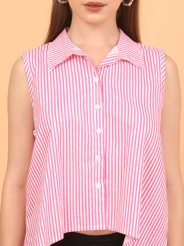 Shakun Pink Bow Shirt