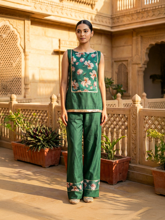 Shakun Green Jute Yok Cordset