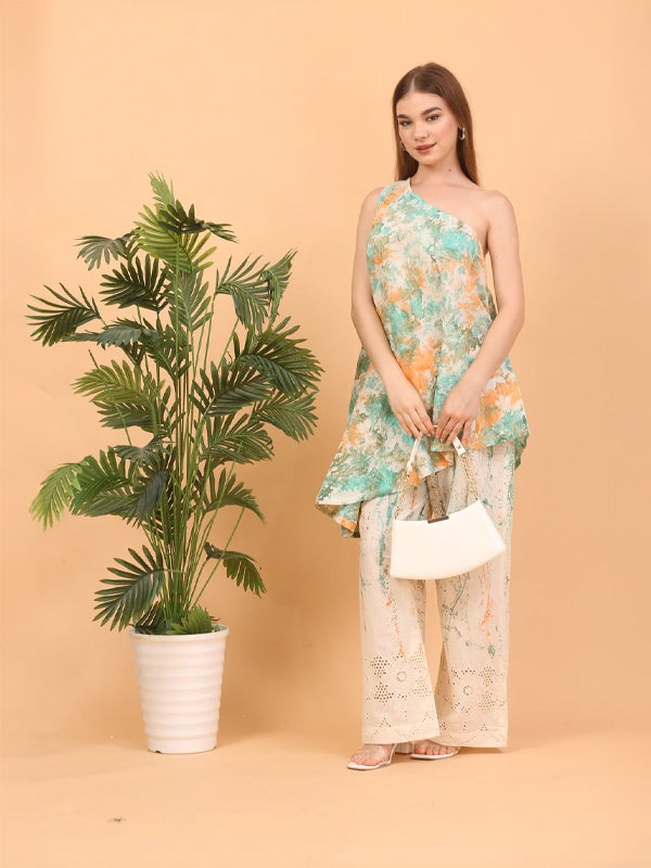Shakun Green One Side Co-ord set
