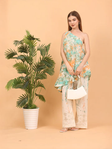 Shakun Green One Side Co-ord set
